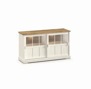 Evan - Dressoir Patio - DR3GL - K468 - Lariks/Oude teak - 159x88x50cm | Belga Meubelen Fashion