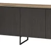 Evan - Dressoir Portofino - DR1 - K799 - Elegant zwart/Oude Eik (top) - 242x88x50cm | Belga Meubelen Hot