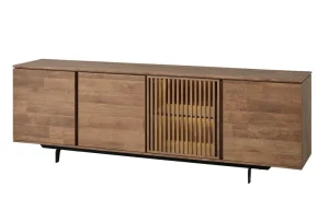 Evan - Dressoir Slato - DR2 - K670 - Oude teak - 216x81x50cm | Belga Meubelen New