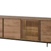 Evan - Dressoir Slato - DR1 - K670 - Oude teak - 244x81x50cm | Belga Meubelen Online