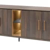 Evan - Dressoir Star - DR2 - K676 - Gouden eik/Goud - 206x84x50cm | Belga Meubelen Best