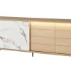 Evan - Dressoir Toscano - DR3 - K725CAL - Elegante eik/Calacatta wit - 180x88x50cm | Belga Meubelen New