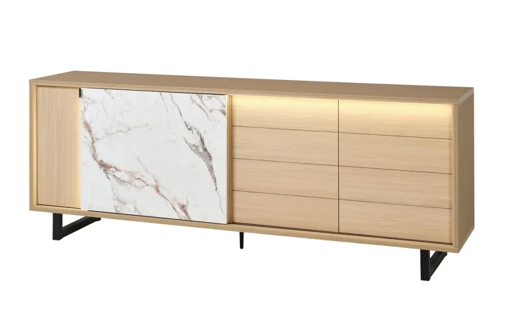 evan__dressoir_toscano__d_0-2.webp Evan - Dressoir Toscano - DR3 - K725CAL - Elegante eik/Calacatta wit - 180x88x50cm | Belga Meubelen New