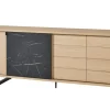 Evan - Dressoir Toscano - DR1 - K725ZEB - Elegante eik/Zebra marmer - 238x88x50cm | Belga Meubelen Hot