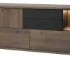 Evan - Dressoir Trevi - DR2 - K675Z - Gouden eik/Zwart - 167x87x50cm | Belga Meubelen Online