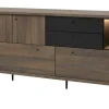 Evan - Dressoir Trevi - DR1 - K675Z - Gouden eik/Zwart - 238x87x50cm | Belga Meubelen Hot