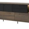 Evan - Dressoir Trevi - DR11 - K675Z - Gouden eik/Zwart - 238x87x50cm | Belga Meubelen New