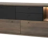 Evan - Dressoir Trevi - DR12 - K675Z - Gouden eik/Zwart - 167x87x50cm | Belga Meubelen Outlet