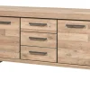 Evan - Dressoir Udine - DR3 - K632 - Natuurlijke parketlook/Zwart - 443x88x52cm | Belga Meubelen Clearance