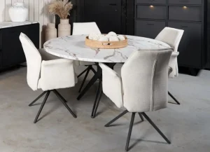 Evan - Eettafel Trieste - TR13SXMM28-K028-KCAL - Elegant black - 130x72x130cm | Belga Meubelen Clearance