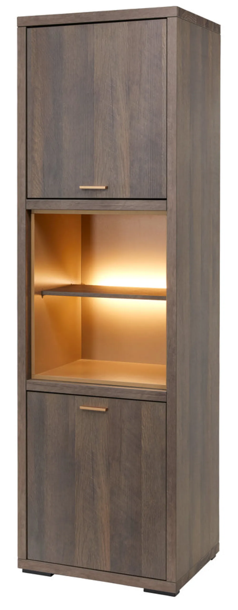 evan__kolomkast_livia__kb_0.webp Evan - Kolomkast Livia - KB1 - K676 - Gouden eik/Goud - 63x208x50cm | Belga Meubelen Best