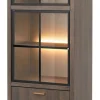 Evan - Kolomkast Livia - KV1L - K676 - Gouden eik/Goud - 63x208x50cm | Belga Meubelen New