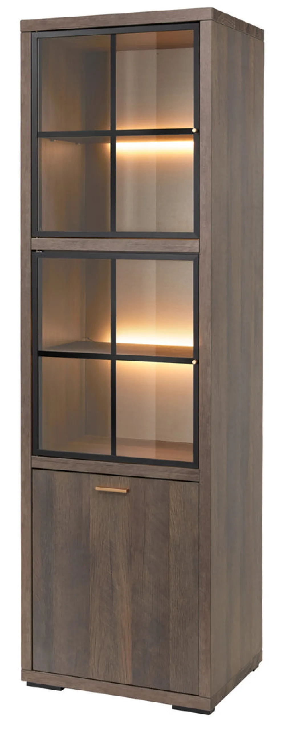 evan__kolomkast_livia__kv_0-1.webp Evan - Kolomkast Livia - KV1L - K676 - Gouden eik/Goud - 63x208x50cm | Belga Meubelen New