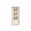 Evan - Kolomkast Patio - KB1L - K674 - Oude teak/Zwart - 77x185x50cm | Belga Meubelen Best