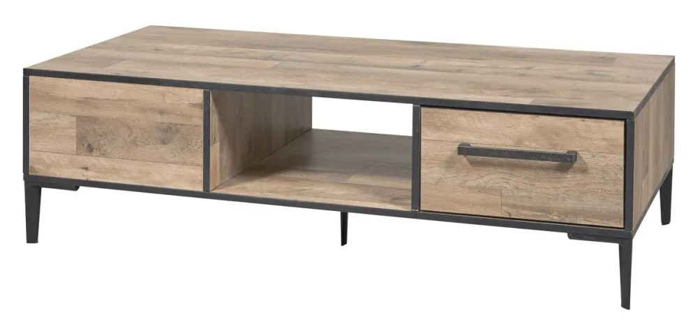evan__salontafel_perugia__0-2.webp Evan - Salontafel Perugia - T13 - K632 - Natuurlijke parketlook/Zwart - 141x41x68cm | Belga Meubelen Clearance