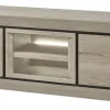 Evan - TV-Meubel Belluno - TV2 - K541 - Millenium eik licht grijs/Zwart - 177x59x50cm | Belga Meubelen Sale