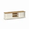 Evan - TV-Meubel Patio - LB2 - K674 - Oude teak/Zwart - 209x59x50cm | Belga Meubelen Discount