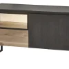 Evan - TV-Meubel Portofino - TV1 - K716 - Elegant zwart/Oude Eik - 121x66x50cm | Belga Meubelen Clearance