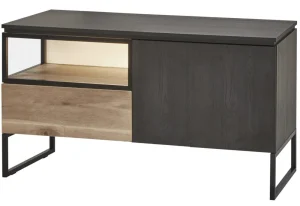 Evan - TV-Meubel Portofino - TV1 - K716 - Elegant zwart/Oude Eik - 121x66x50cm | Belga Meubelen Clearance