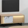 Evan - TV-Meubel Toscano - LB4 - K725CAL - Elegante eik/Calacatta wit - 124x55x50cm | Belga Meubelen Fashion