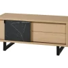 Evan - TV-Meubel Toscano - LB4 - K725ZEB - Elegante eik/Zebra marmer - 124x55x50cm | Belga Meubelen Best