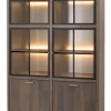 Evan - Vitrine Livia - V1 - K676 - Gouden eik/Goud - 123x208x50cm | Belga Meubelen Discount