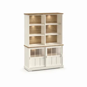 Evan - Wandkast Patio - DR4GL+WB9 - K468 - Lariks/Oude teak - 143x208x50cm | Belga Meubelen Hot