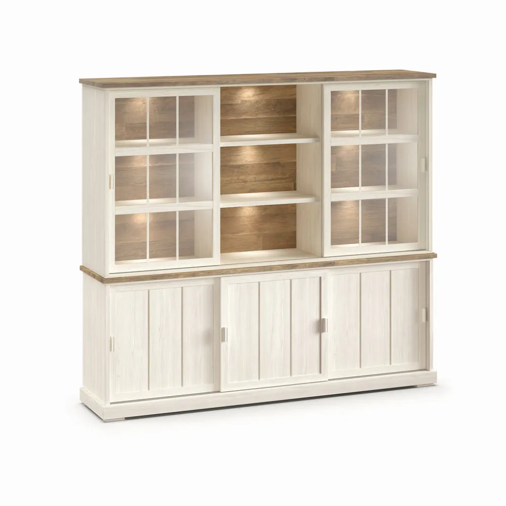 evan__wandkast_patio__drw_0-11.webp Evan - Wandkast Patio - DR1+WV6 - K468 - Lariks/Oude teak - 233x208x50cm | Belga Meubelen Hot