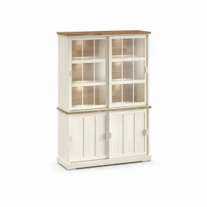 Evan - Wandkast Patio - DR4+WV9 - K468 - Lariks/Oude teak - 143x208x50cm | Belga Meubelen Sale