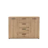 FIN - Commode Praag 6 - 2 Deuren en 4 Laden - Eiken/Wit Decor - 120x85x35cm | Belga Meubelen Online
