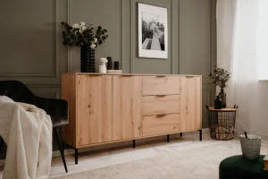 FIN - Dressoir Bantry - Eiken kleur decor - 180x88x39cm | Belga Meubelen Clearance
