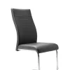 FIN - Eetkamerstoel Lucky - Kunstleder - Zwart - 43x98x58cm | Belga Meubelen New