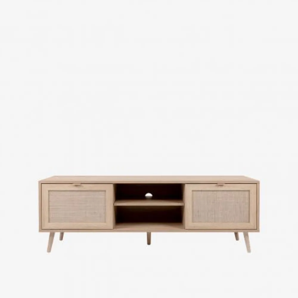 fin__tvmeubel_bali__licht_0.webp FIN - TV-Meubel Bali - Lichte Eik - 150x52x40cm | Belga Meubelen Clearance