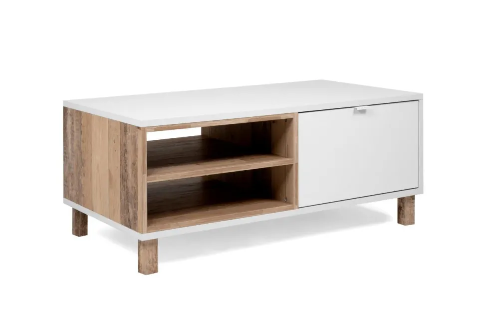 fin__tvmeubel_menorca_a___0.webp FIN - TV-Meubel Menorca 56A - Wit/Eik - 110x60x43cm | Belga Meubelen Outlet