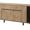 GBO - Dressoir Phenix - Scarlet oak/ Black - 220x89x50cm | Belga Meubelen Outlet