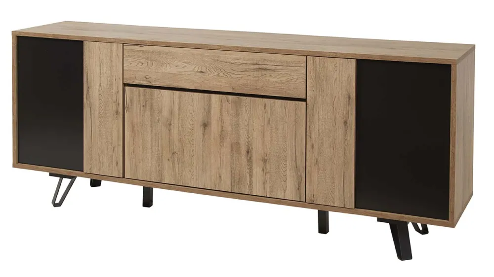 gbo__dressoir_phenix__sca_0.webp GBO - Dressoir Phenix - Scarlet oak/ Black - 220x89x50cm | Belga Meubelen Outlet