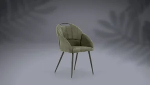 GBO - Eetkamerstoel Baxter - Stof - Mosgroen - 50x88x54cm | Belga Meubelen Sale