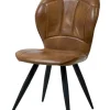GBO - Eetkamerstoel ST1910-4 - PU - Cognac - 54x55x51cm | Belga Meubelen Online