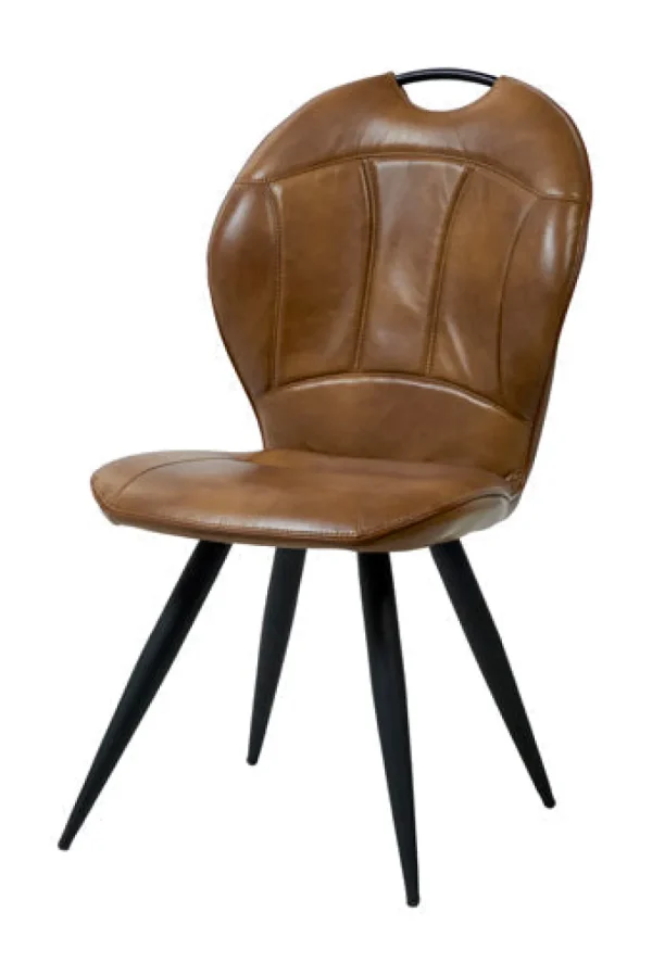 GBO - Eetkamerstoel ST1910-4 - PU - Cognac - 54x55x51cm | Belga Meubelen Online