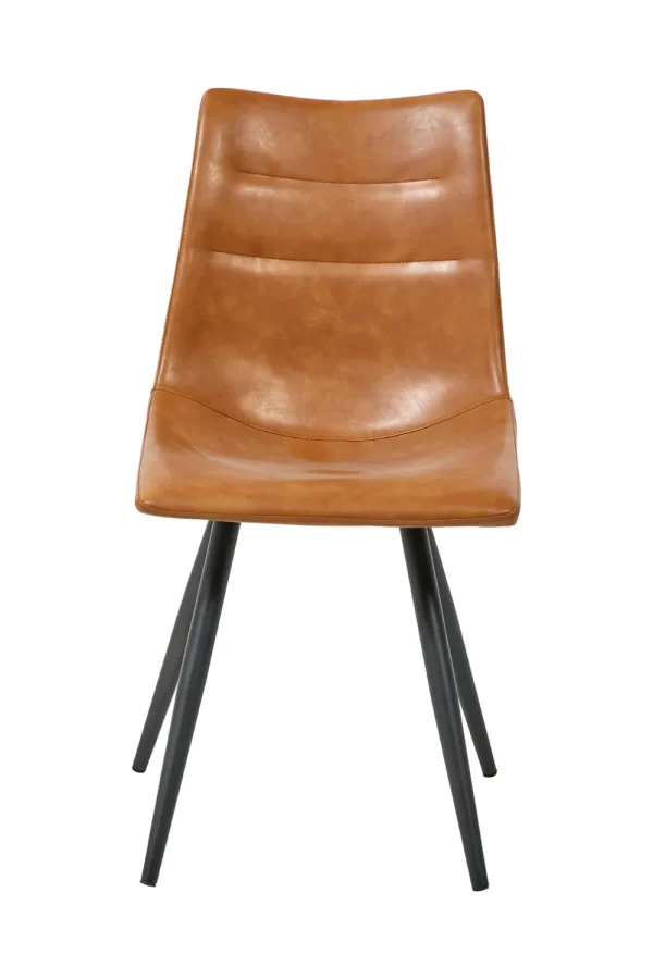 GBO - Eetkamerstoel St1804-4 - PU - Cognac - 36x45x55cm | Belga Meubelen Clearance