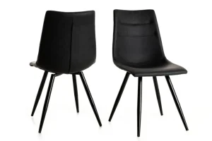 GBO - Eetkamerstoel St1804-4 - PU - Zwart - 36x45x55cm | Belga Meubelen Outlet