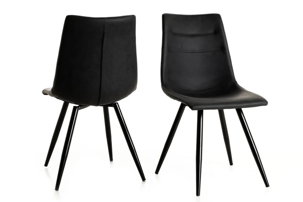 gbo__eetkamerstoel_st__pu_0-6.webp GBO - Eetkamerstoel St1804-4 - PU - Zwart - 36x45x55cm | Belga Meubelen Outlet