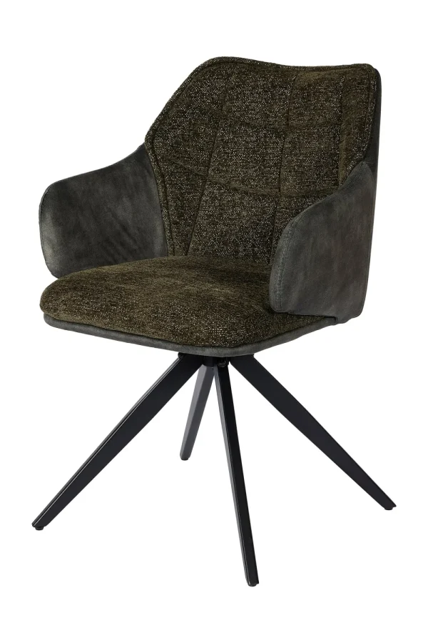 GBO - Eetkamerstoel ST2306-2 - Stof - Donkergoen - 54x38x50cm | Belga Meubelen Fashion