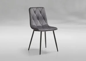 GBO - Eetkamerstoel ST2209 - Stof - Grijs - 40x43x44cm | Belga Meubelen New