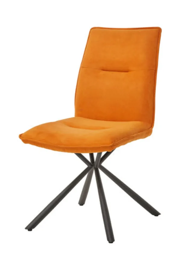 GBO - Eetkamerstoel ST1918 - Stof - Oranje - 46x46x49cm | Belga Meubelen New