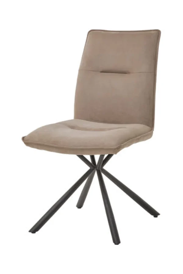 GBO - Eetkamerstoel ST1918 - Stof - Bruin - 46x46x49cm | Belga Meubelen Hot