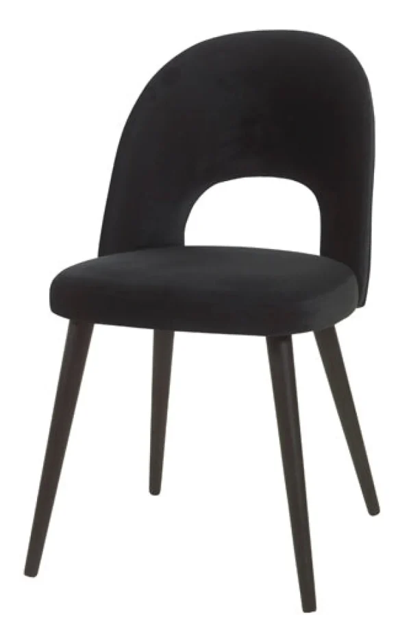 GBO - Eetkamerstoel ST2002 - Stof- Zwart - 46x40x49cm | Belga Meubelen Outlet