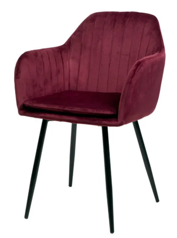 GBO - Eetkamerstoel ST2003 - Stof - Bordeaux - 51x45x40cm | Belga Meubelen Hot