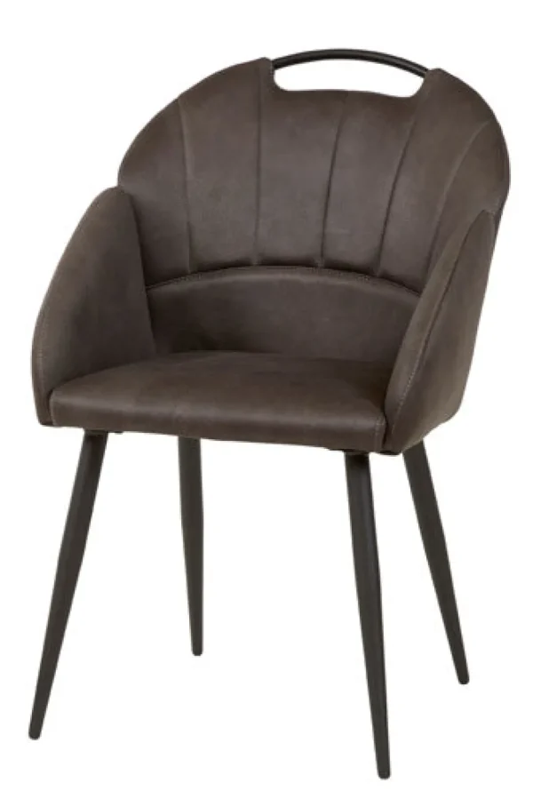GBO - Eetkamerstoel ST2005 - Stof Antraciet - 54x44x54cm | Belga Meubelen Discount