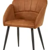 GBO - Eetkamerstoel ST2005 - Stof Cognac - 54x44x54cm | Belga Meubelen Outlet